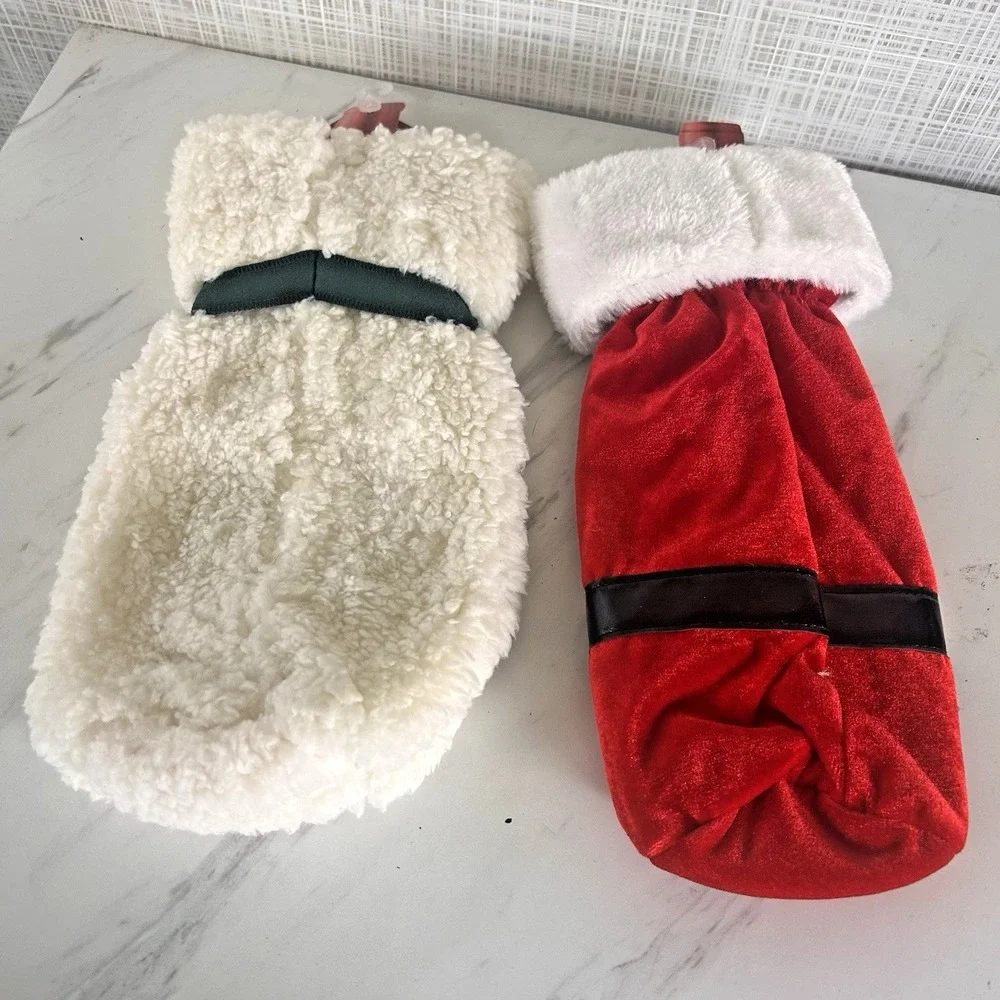 Wine Bags Wine Covers Lot of 4 Flamingos Christmas Fir Tree Santa New Kohl's BxY